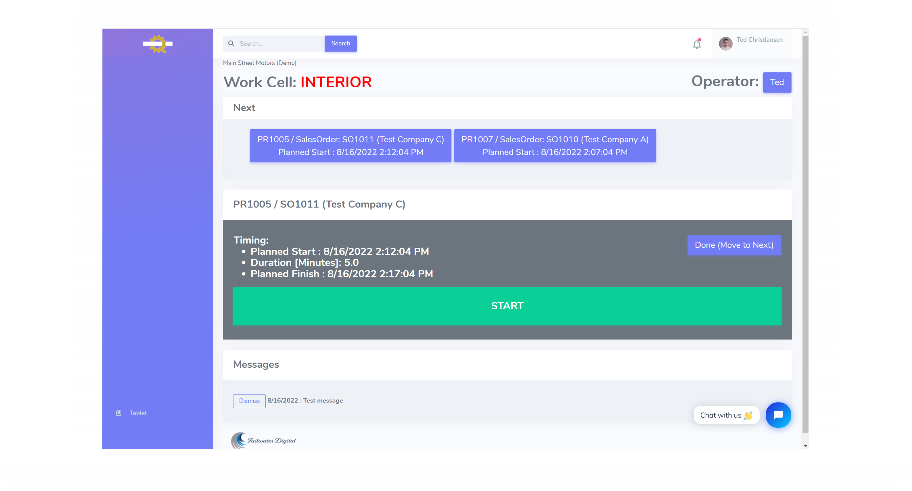Velosity Mobile Interface